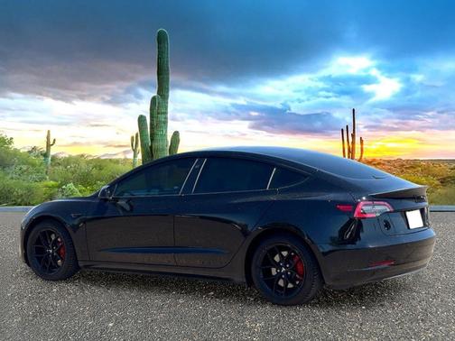 Solid Black 2022 Tesla Model 3 Performance