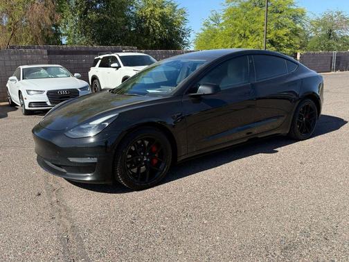 Solid Black 2022 Tesla Model 3 Performance