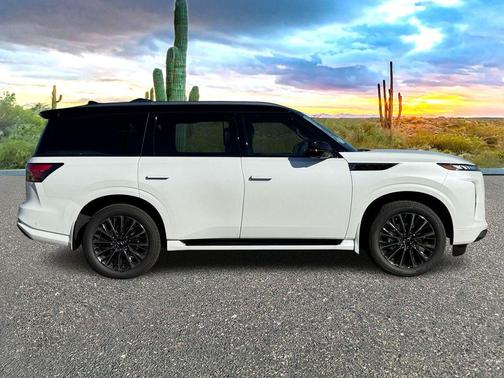 Radiant White/Black Obsidian 2026 INFINITI QX80 AUTOGRAPH AWD