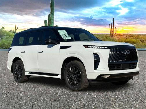 Radiant White/Black Obsidian 2026 INFINITI QX80 AUTOGRAPH AWD