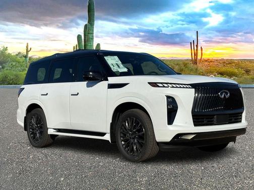 Radiant White/Black Obsidian 2026 INFINITI QX80 AUTOGRAPH AWD