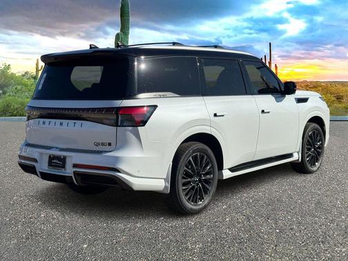 Radiant White/Black Obsidian 2026 INFINITI QX80 AUTOGRAPH AWD