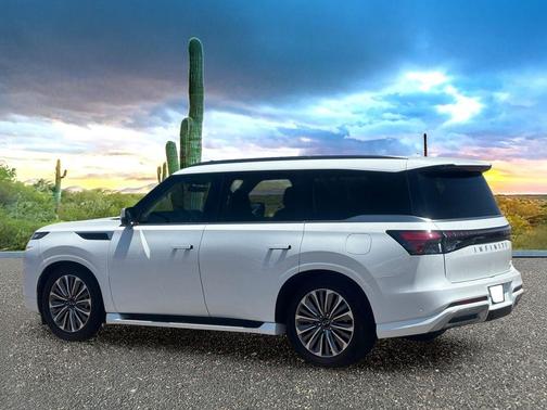 Radiant White 2025 INFINITI QX80 Luxe