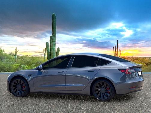 Gray 2023 Tesla Model 3 Performance