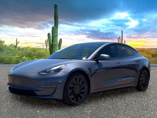 Gray 2023 Tesla Model 3 Performance