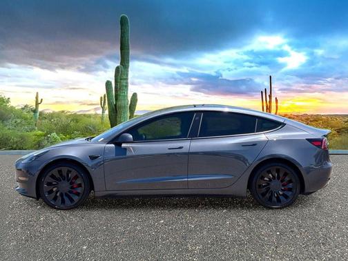 Gray 2023 Tesla Model 3 Performance