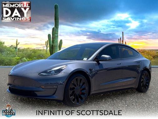Gray 2023 Tesla Model 3 Performance