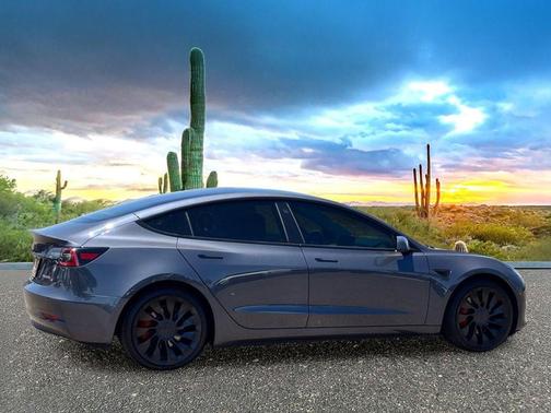 Gray 2023 Tesla Model 3 Performance