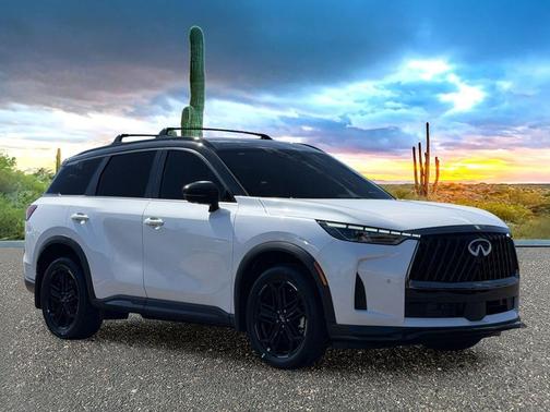 Radiant White/Black Obsidian 2027 INFINITI QX60 SPORT AWD