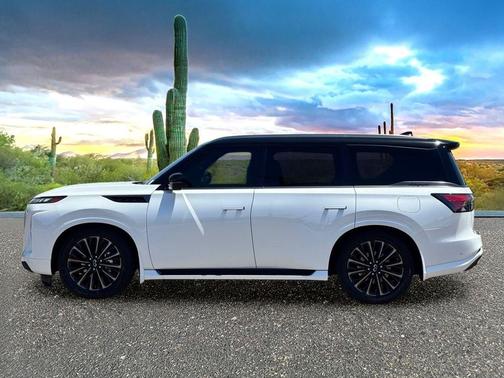 Radiant White/Black Obsidian 2025 INFINITI QX80 AUTOGRAPH AWD