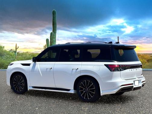 Radiant White/Black Obsidian 2025 INFINITI QX80 AUTOGRAPH AWD