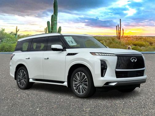 Radiant White 2026 INFINITI QX80 Luxe