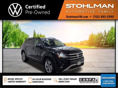 Deep Black Pearl Effect 2023 Volkswagen Atlas 3.6 SE w/ Technology