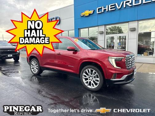 Volcanic Red 2025 GMC Acadia Denali