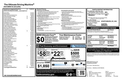 2024 BMW X5 PHEV xDrive50e