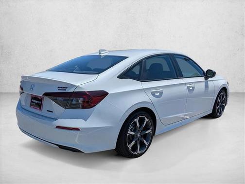 Platinum White Pearl 2026 Honda Civic Hybrid Sport Touring