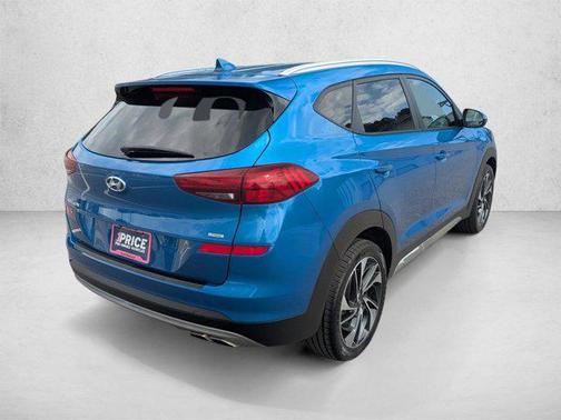 Aqua Blue 2021 Hyundai TUCSON Sport