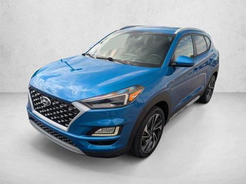 Aqua Blue 2021 Hyundai TUCSON Sport
