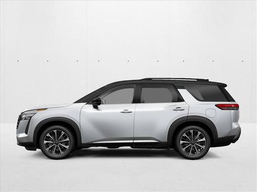 Everest White Pearl Tricoat/Super Black 2026 Nissan Pathfinder Platinum