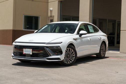 Serenity White 2025 Hyundai SONATA Hybrid SE