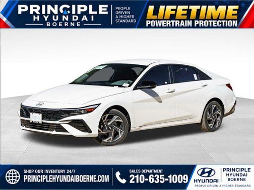 Serenity White 2025 Hyundai ELANTRA HEV SEL Sport