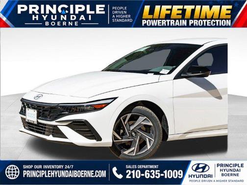 Serenity White 2025 Hyundai ELANTRA HEV SEL Sport