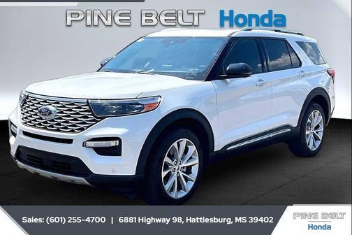 Star White Metallic Tri-Coat 2023 Ford Explorer Platinum