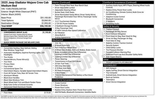 2025 Jeep Gladiator Mojave
