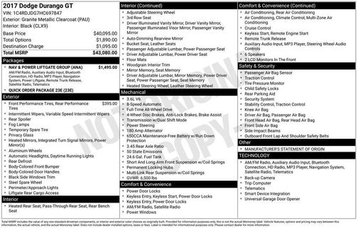 2017 Dodge Durango GT