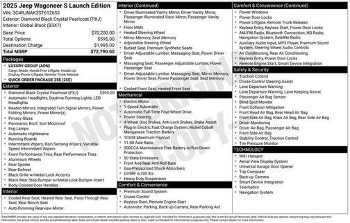 2025 Jeep Wagoneer S Launch Edition