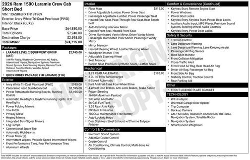 2026 RAM 1500 Laramie