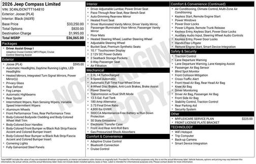 2026 Jeep Compass Limited