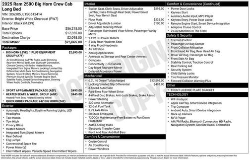 2025 RAM 2500 Big Horn