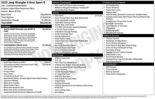 2025 Jeep Wrangler Sport