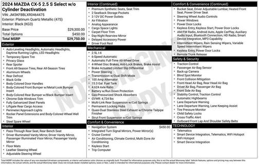 2024 Mazda CX-5 2.5 S Select Package
