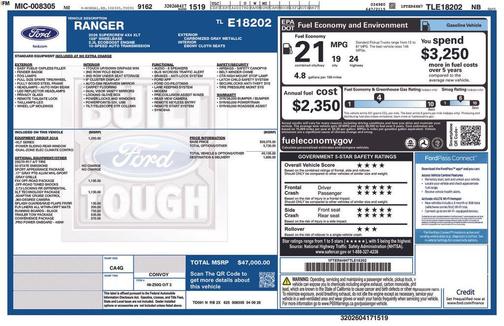 Gray 2026 Ford Ranger XLT
