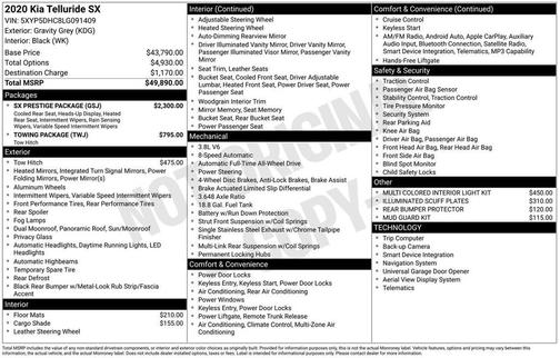 2020 Kia Telluride SX