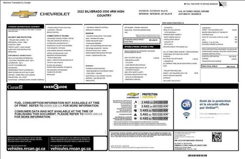 2022 Chevrolet Silverado 3500 High Country