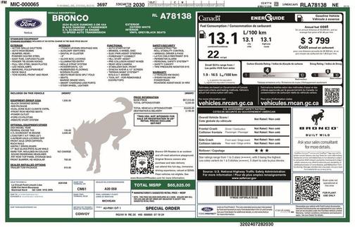 Oxford White 2024 Ford Bronco Black Diamond