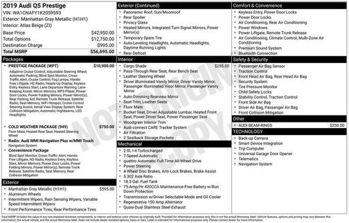 2019 Audi Q5 2.0T Prestige