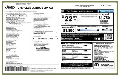 2021 Jeep Cherokee Latitude Lux