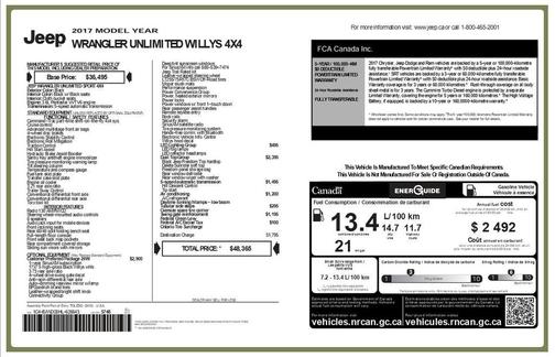 2017 Jeep Wrangler Unlimited Sport