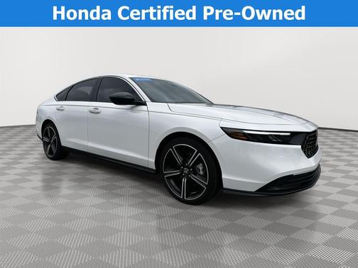 Platinum White Pearl 2025 Honda Accord Hybrid Sport