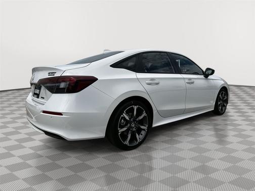 Platinum White Pearl 2026 Honda Civic Hybrid Sport Touring