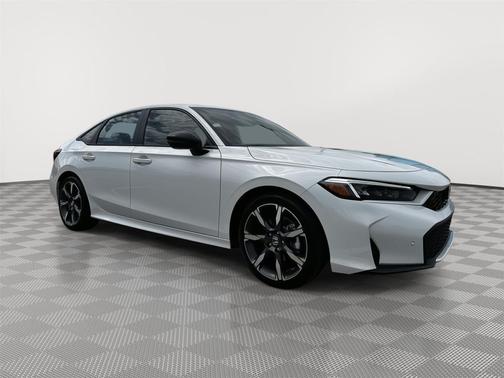 Platinum White Pearl 2026 Honda Civic Hybrid Sport Touring
