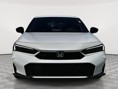 Platinum White Pearl 2026 Honda Civic Hybrid Sport Touring