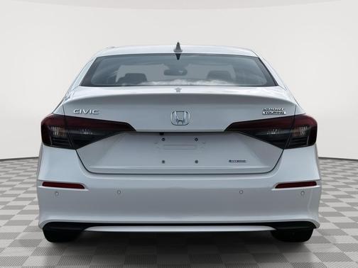 Platinum White Pearl 2025 Honda Civic Hybrid Sport Touring