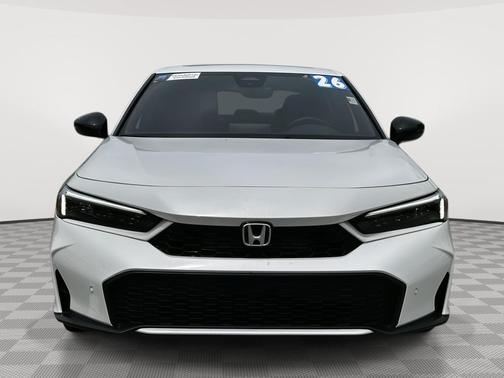 Platinum White Pearl 2026 Honda Civic Hybrid Sport Touring