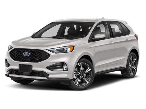 White Platinum Metallic Tri-Coat 2019 Ford Edge ST