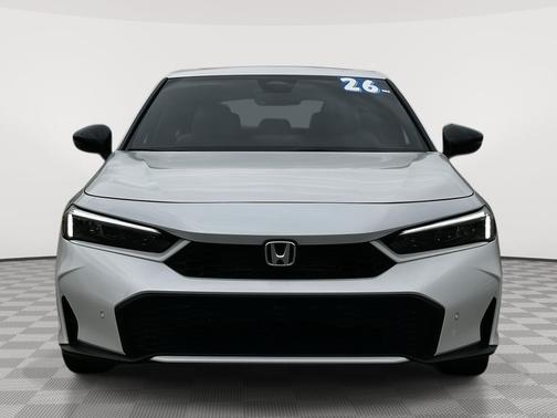 Platinum White Pearl 2026 Honda Civic Hybrid Sport Touring